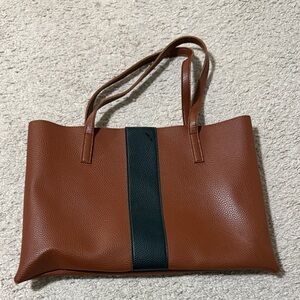 Vince Camuto Brown and Black Tote Bag